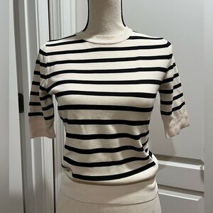 ZARA KNIT STRIPED TOP